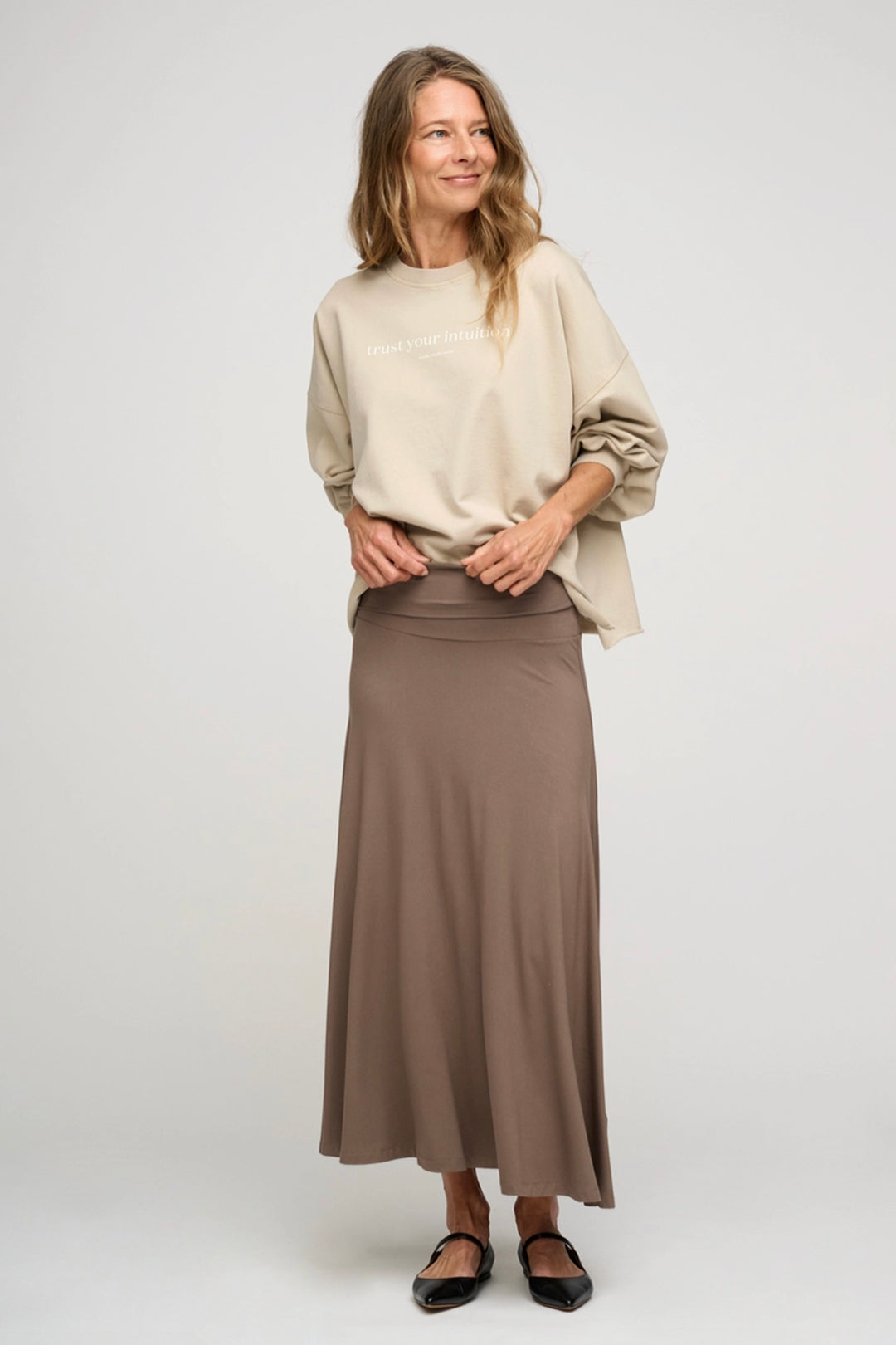 Moshi Moshi Mind Mantra Sweat Pure Beige