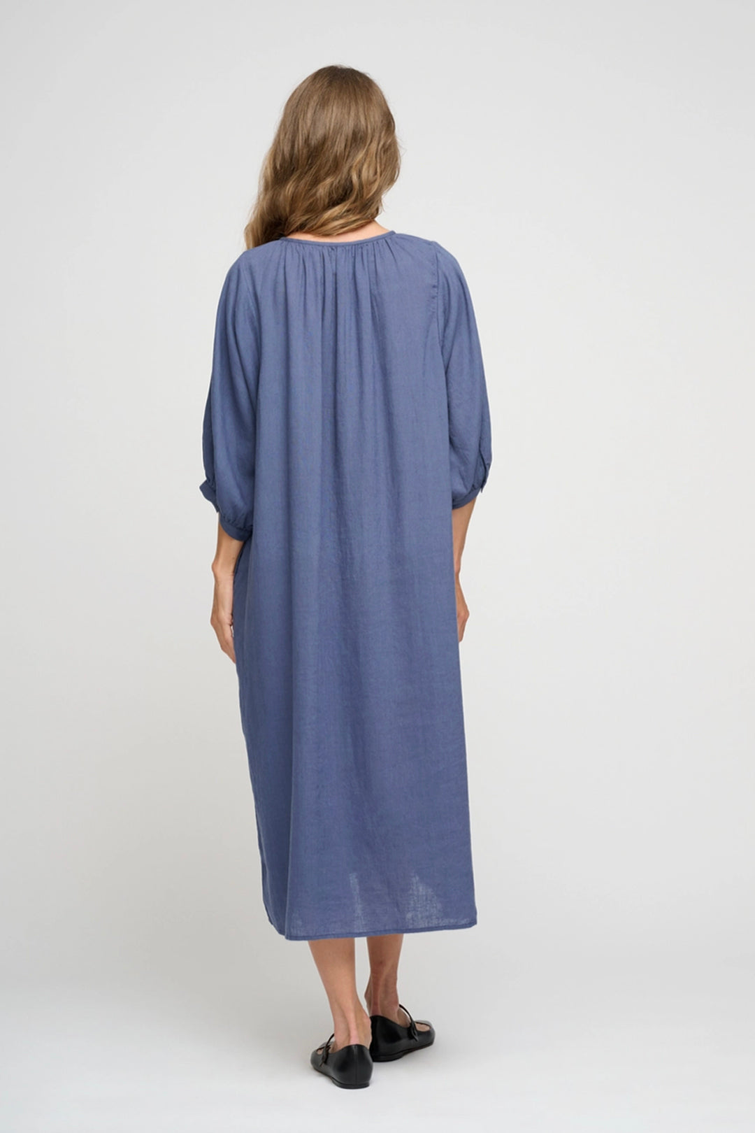 Moshi Moshi Mind May Linen Shirtdress Blue