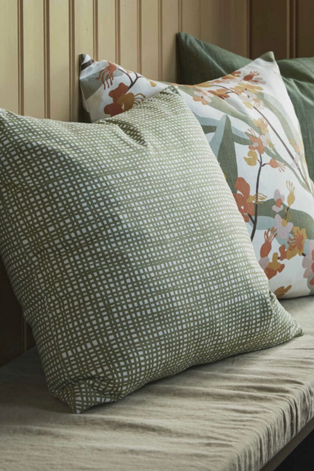 Spira of Sweden Nät Green Cushion Cover