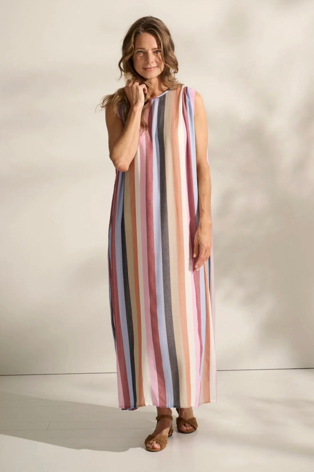 Moshi Moshi Mind Oceana Silky Stripe Sleeveless Dress