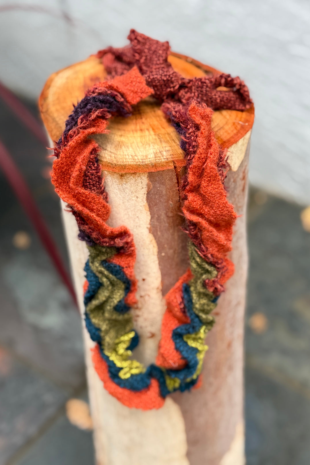 Knitworks Knitted Necklace Orange