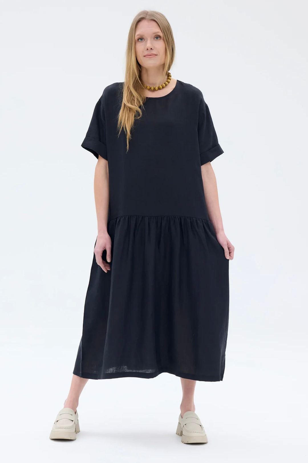 Ratia Alma Black Linen Dress
