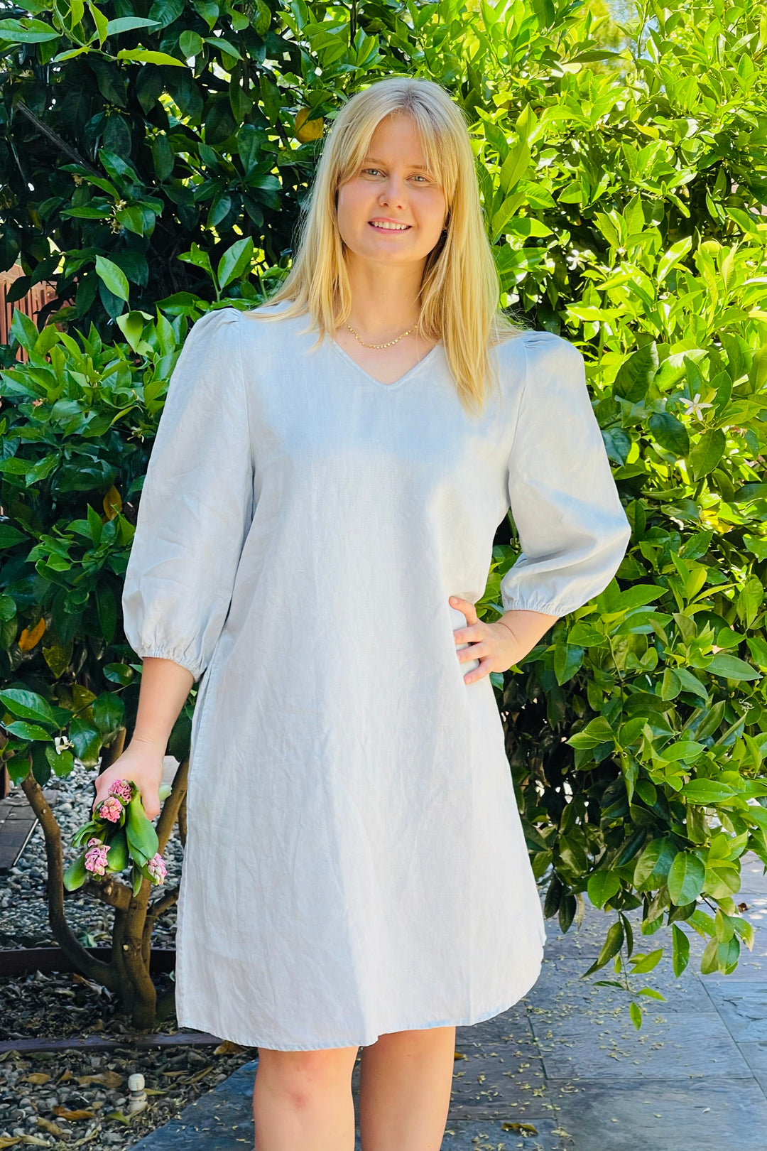 Piironki Helsinki Linen Saara Light Blue Dress