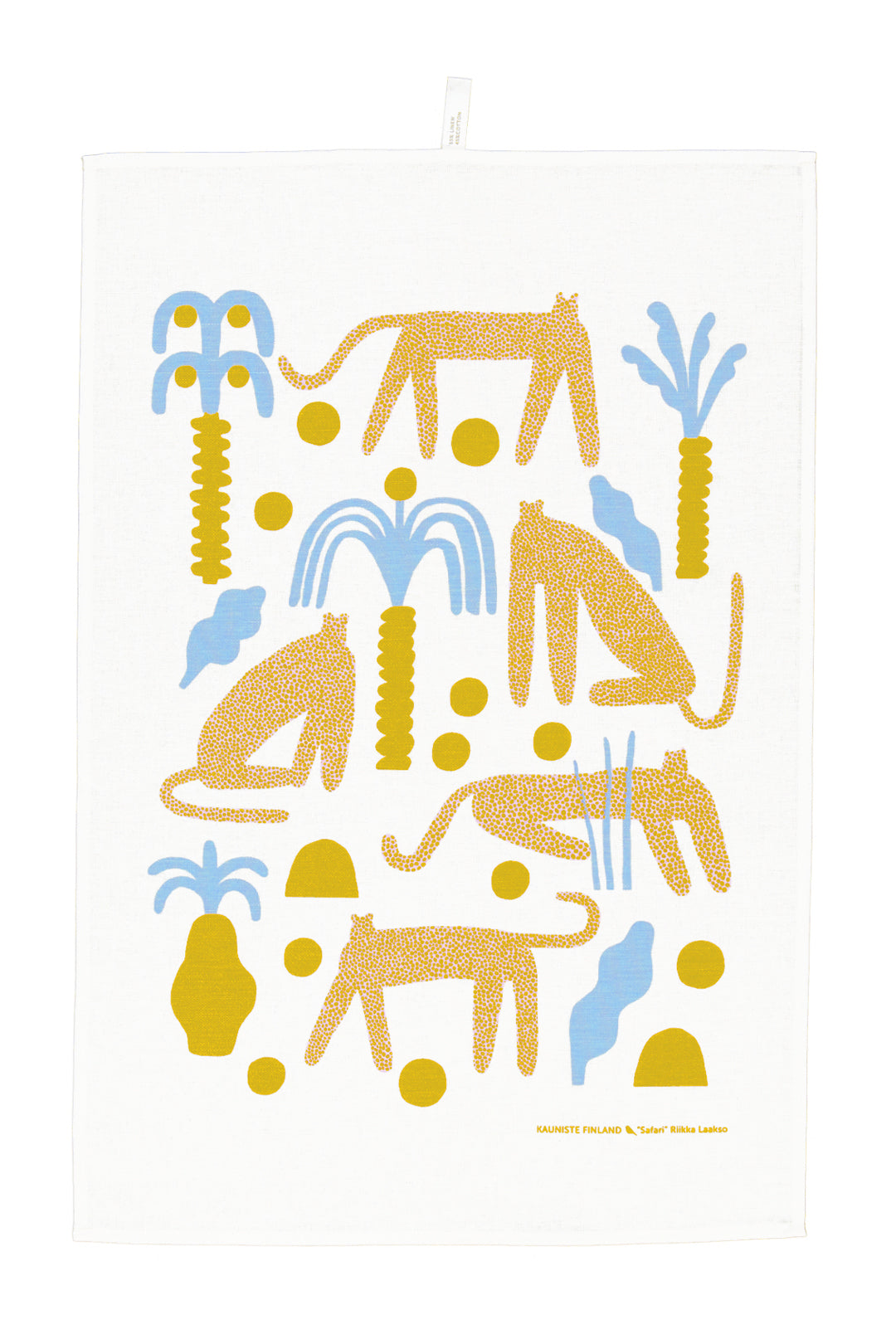 Kauniste Finland Safari Yellow Tea Towel
