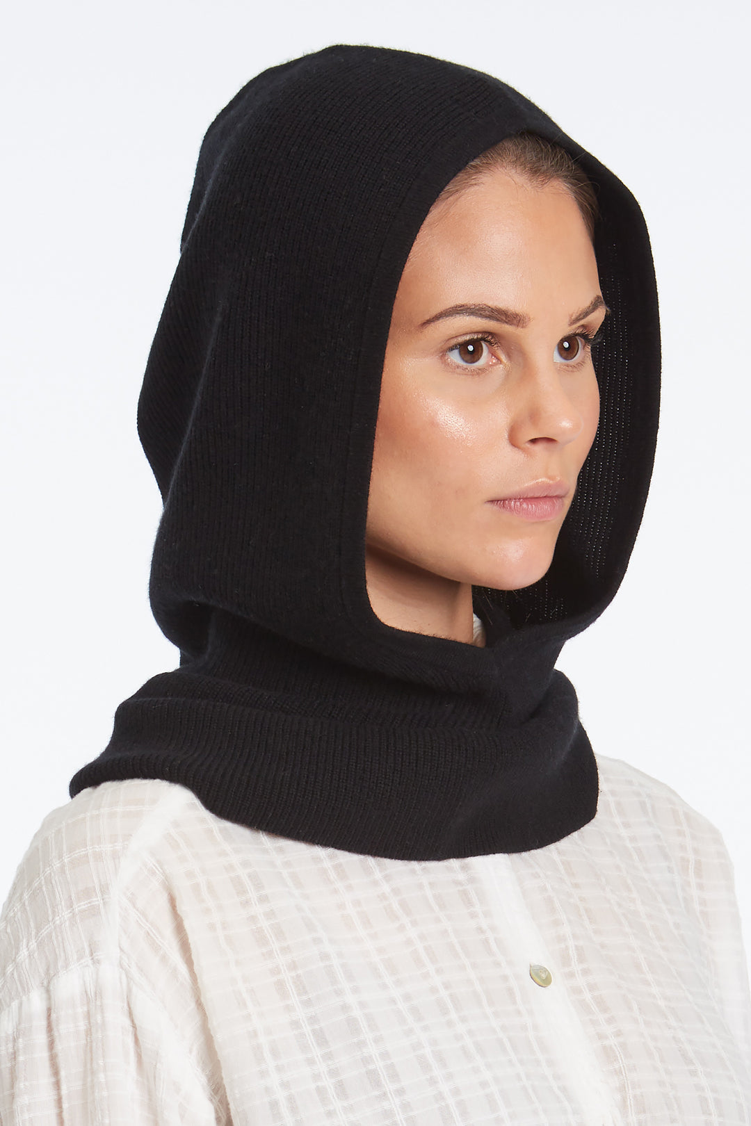 Piironki Helsinki Sanna Cashmere Wool Blend Hood Black