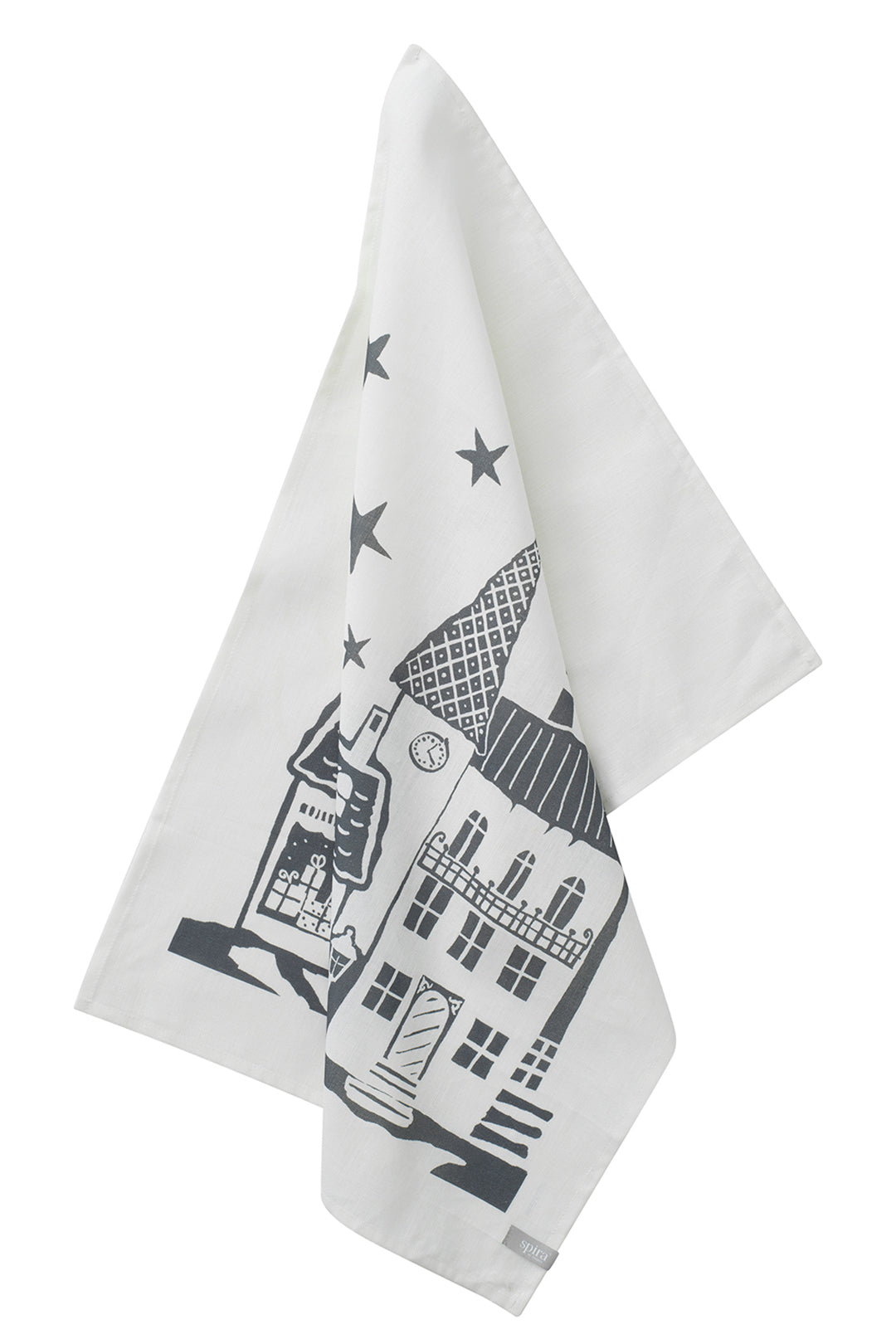 Spira of Sweden Staden Dark Blue Tea Towel