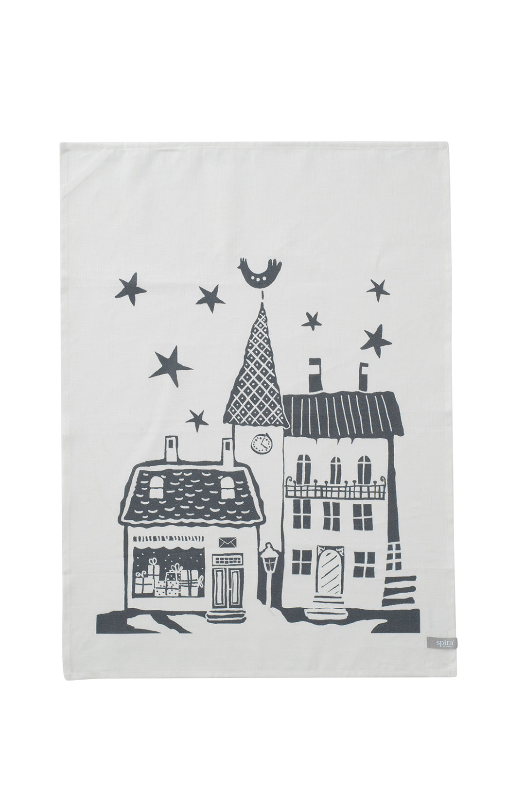 Spira of Sweden Staden Dark Blue Tea Towel