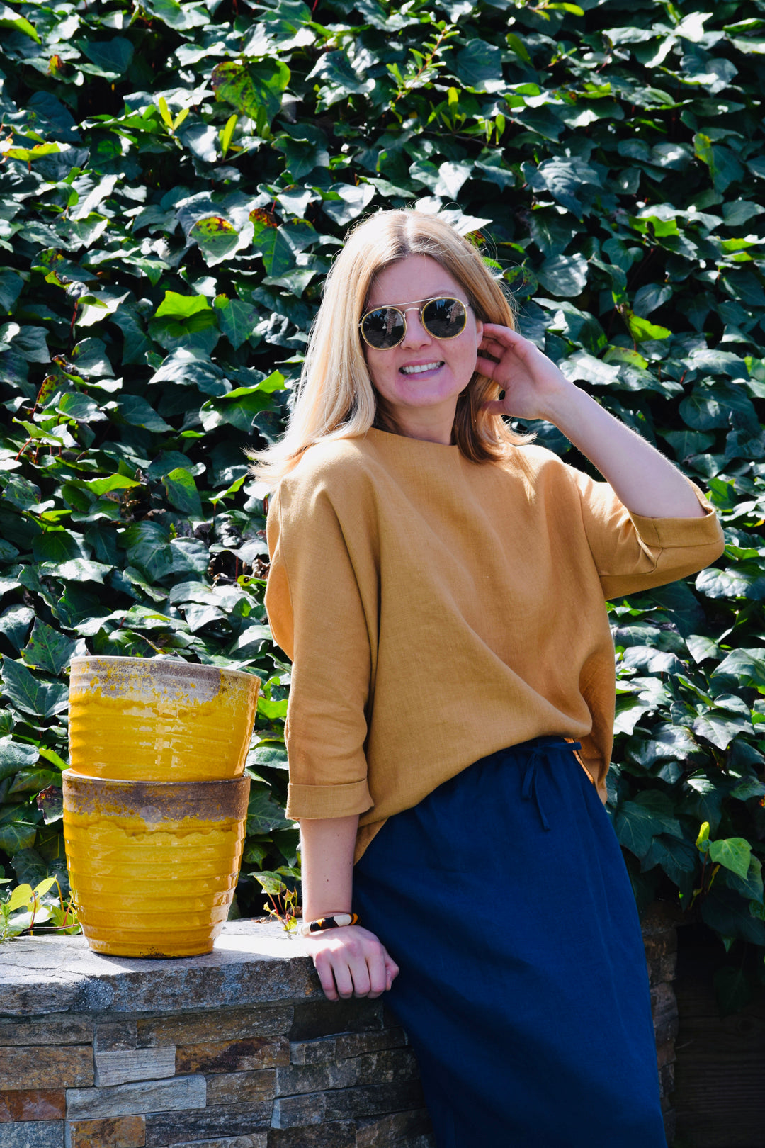 Linen Oversized Linen Top