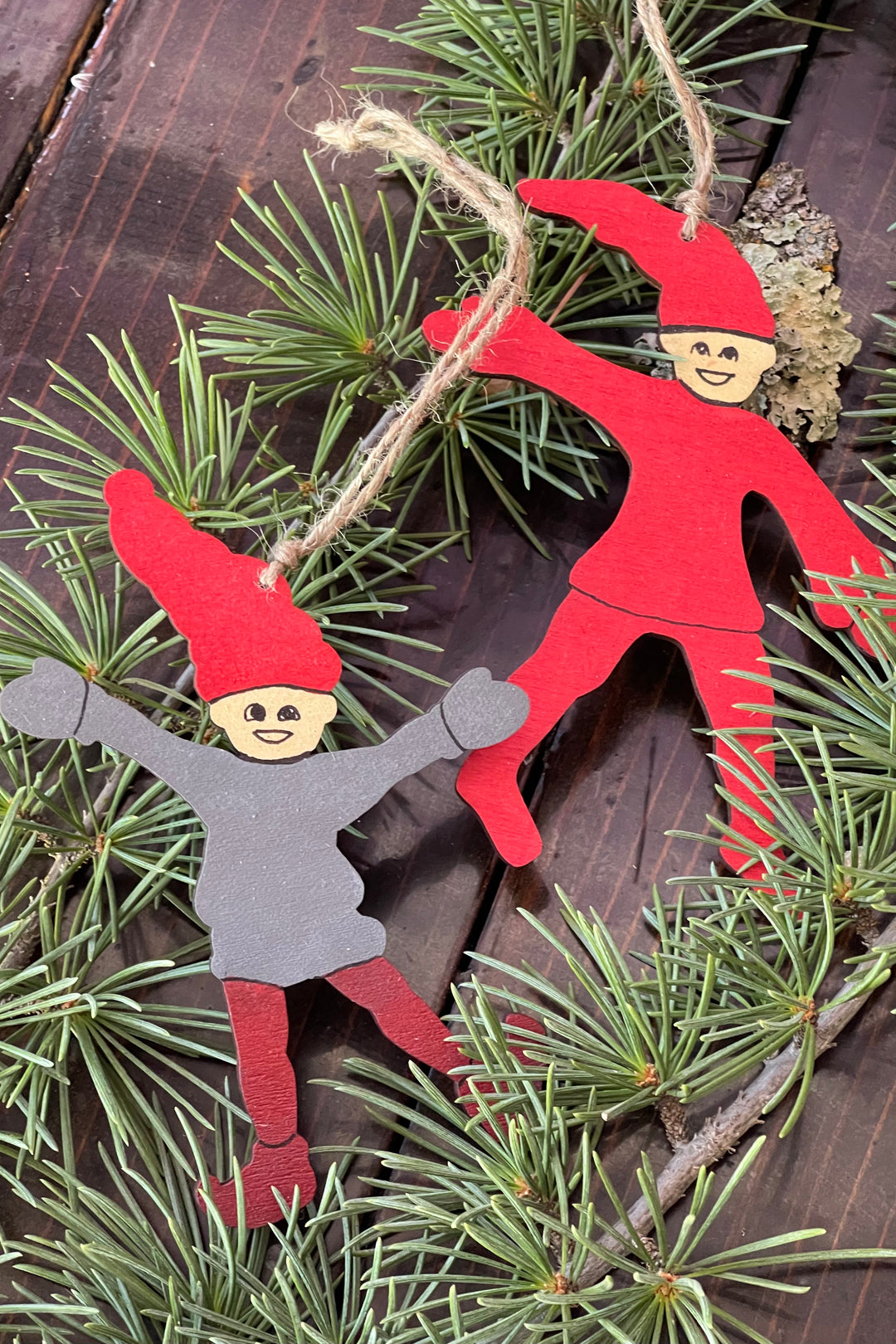 Swedish Wooden Tomte Ornament