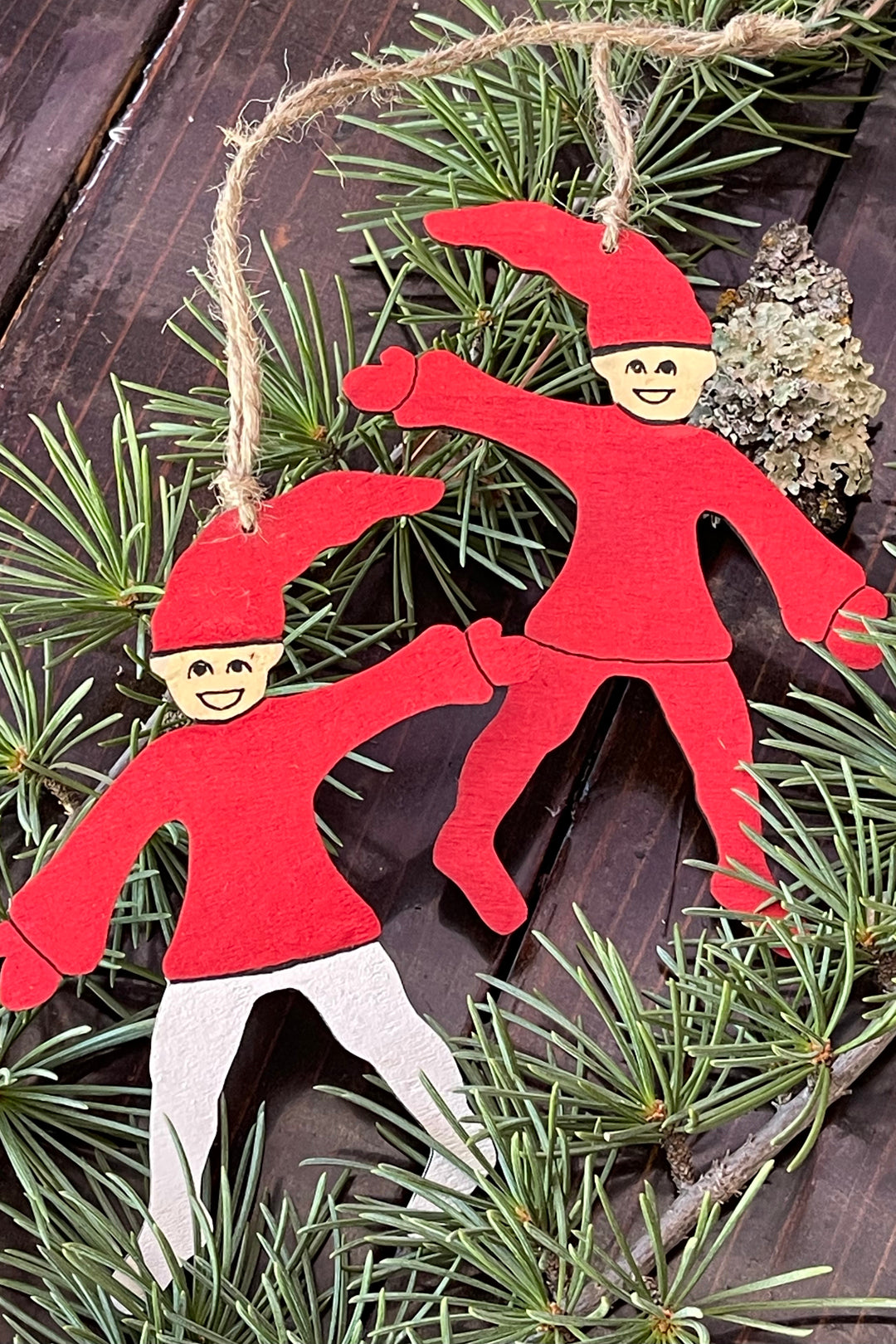 Swedish Wooden Tomte Ornament