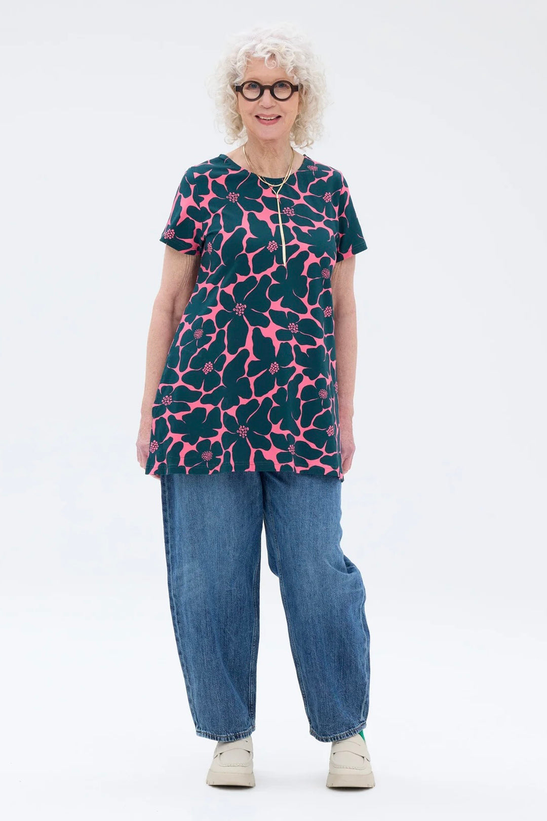 Ratia Pouta Tuulen Viemää Tunic Pink/Green