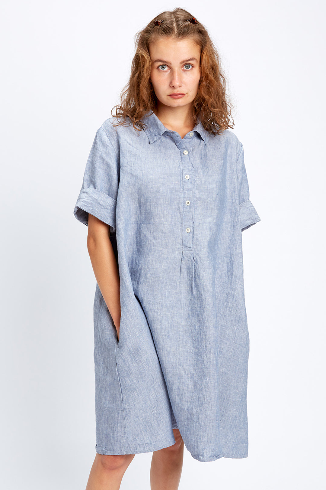 Piironki Helsinki Linen Blue Vilma Dress