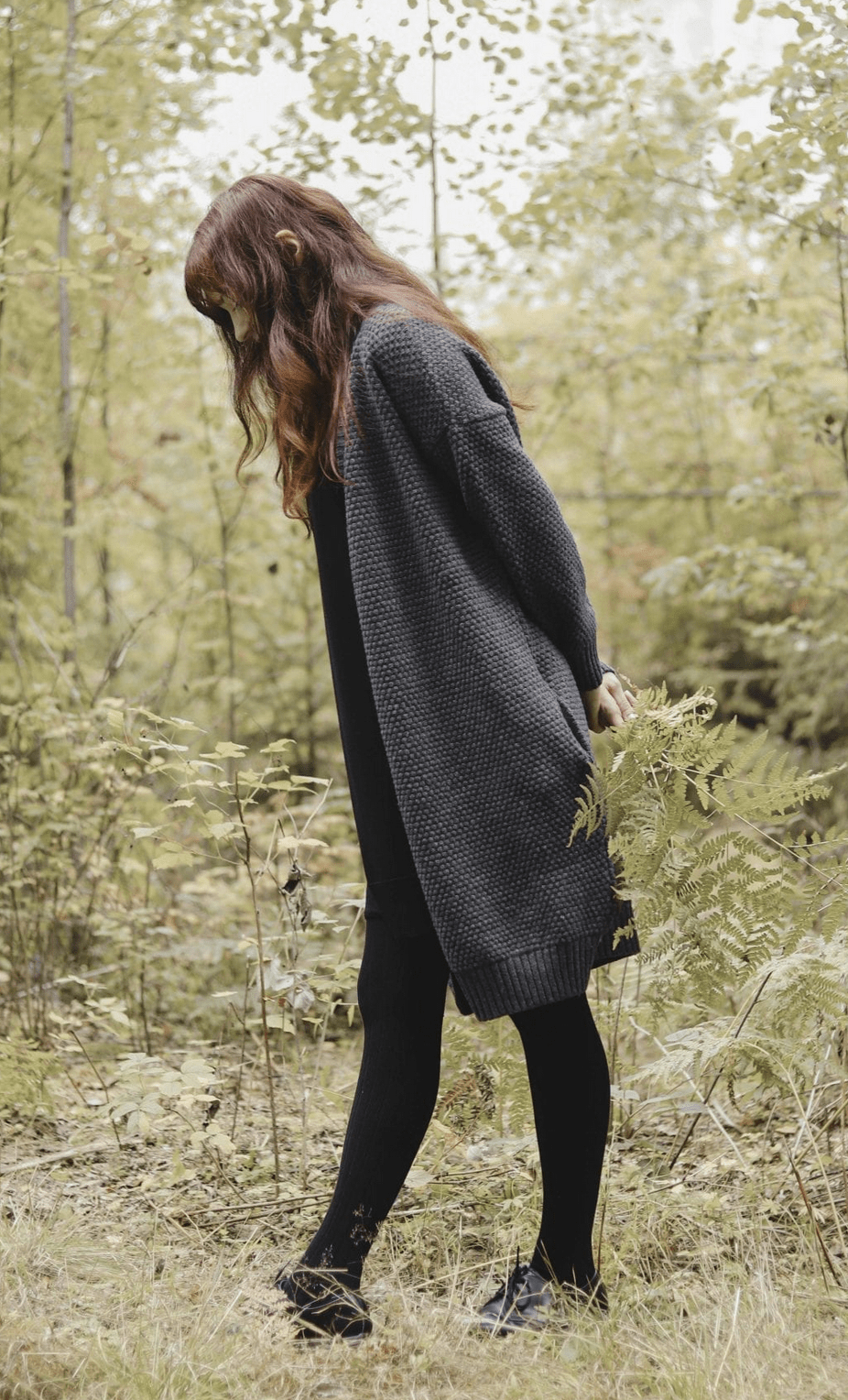 Aarre Alma Cardigan Asphalt Grey