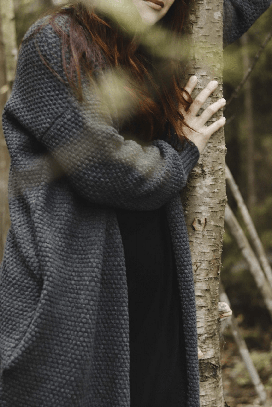 Aarre Alma Cardigan Asphalt Grey