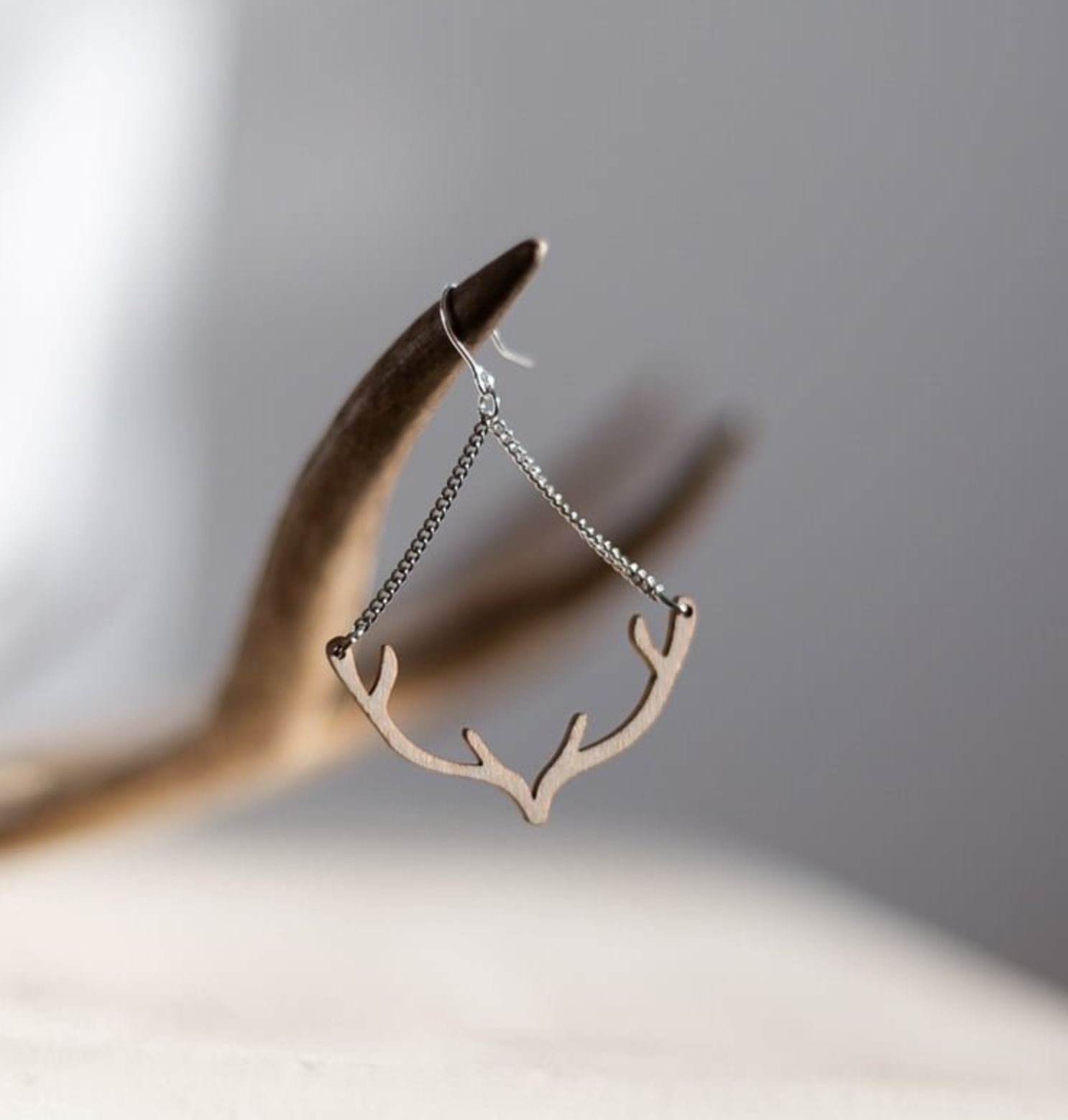 Valona Antler Wood Earrings