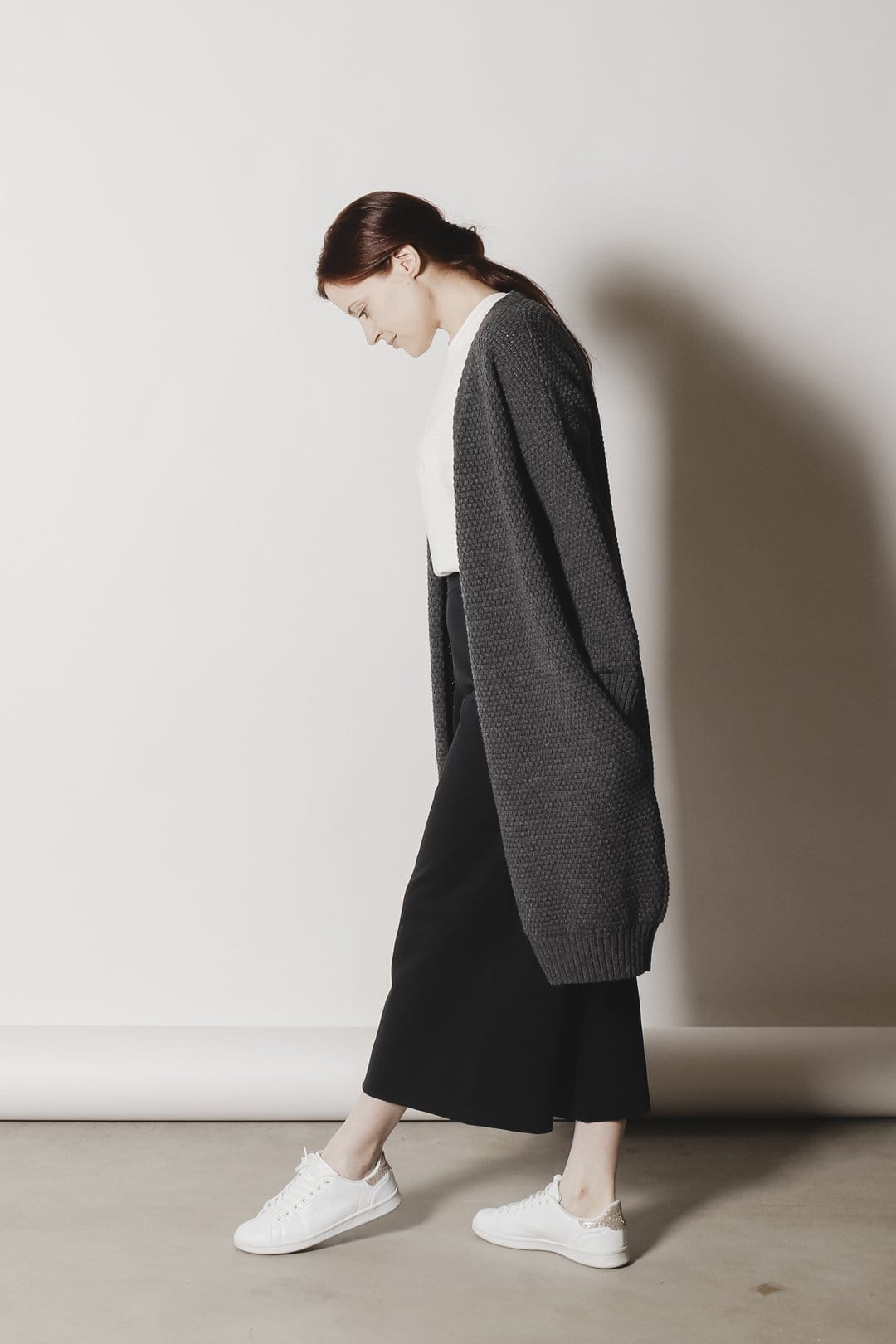 Aarre Alma Cardigan Asphalt Grey
