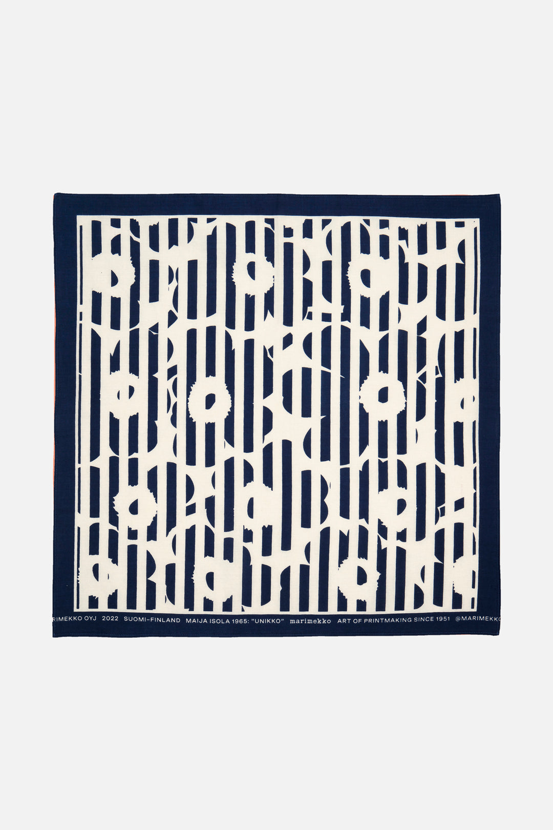 Marimekko Astrilli Tasaraita Unikko Dark Blue Scarf