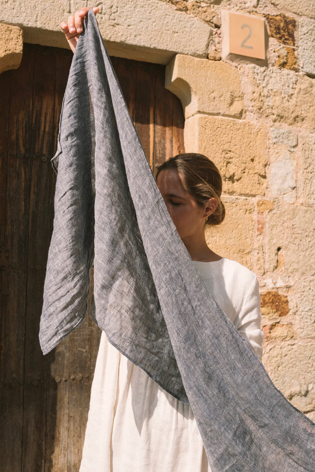 Linen Scarf Chambray