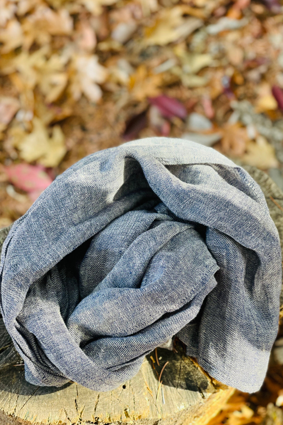 Linen Scarf Chambray