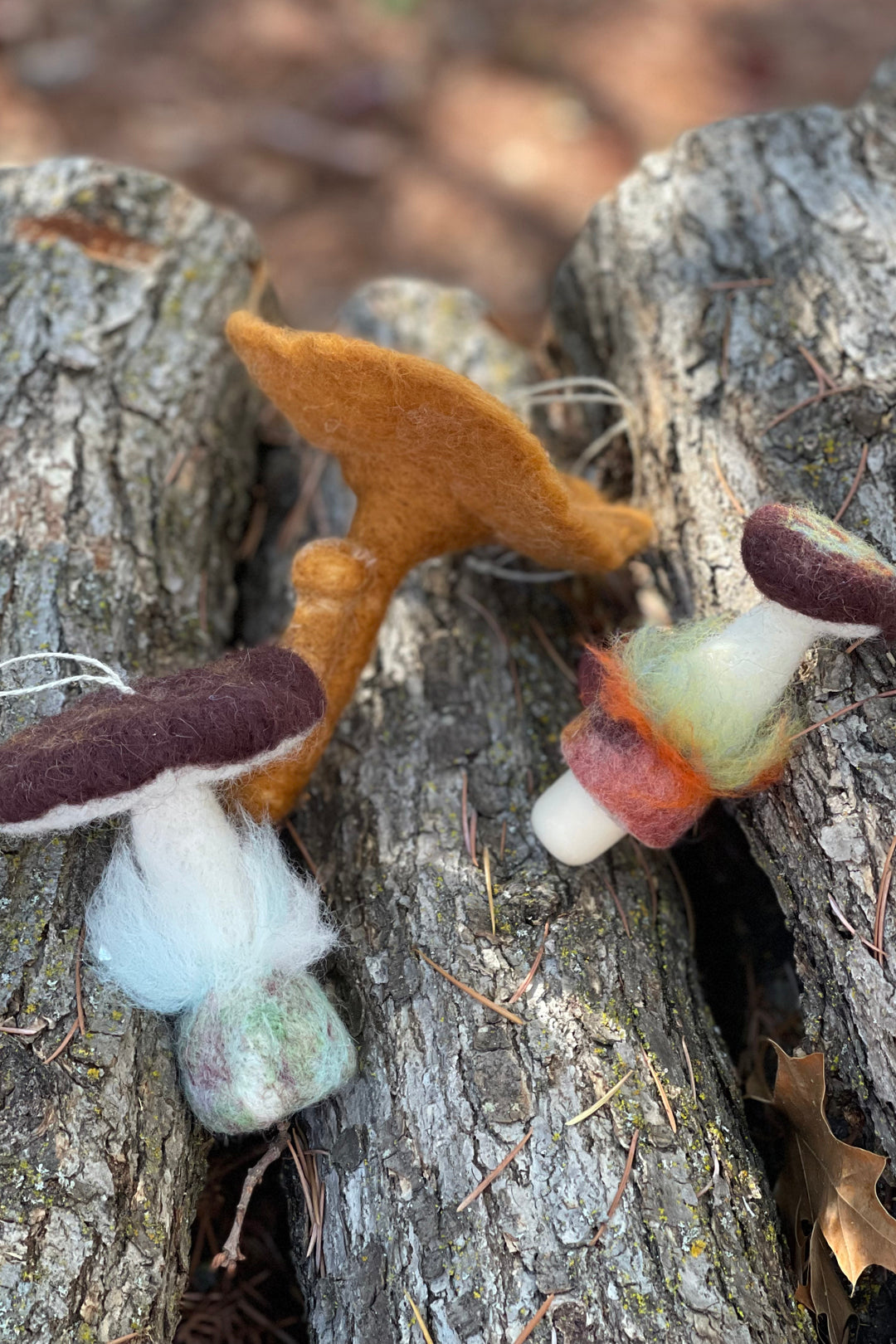 Swedish Boiled Wool Mushroom Bottle Topper
