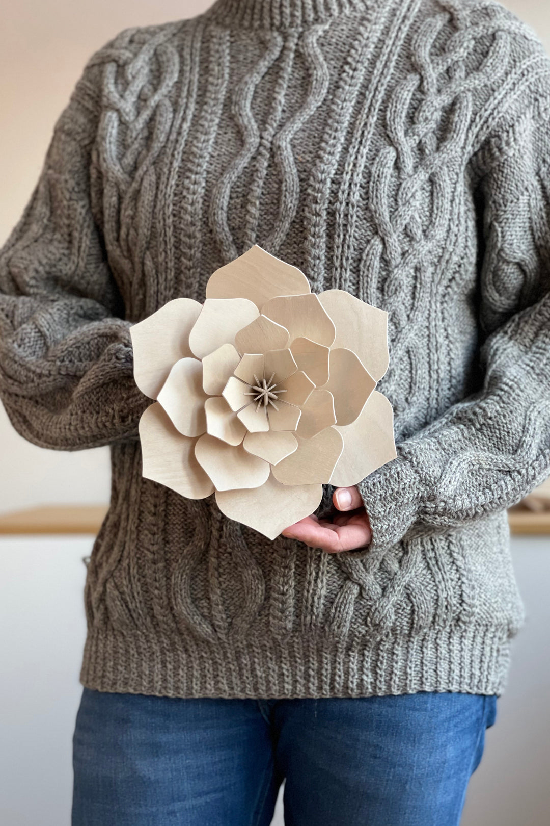 Lovi Flower Natural Wood 24cm