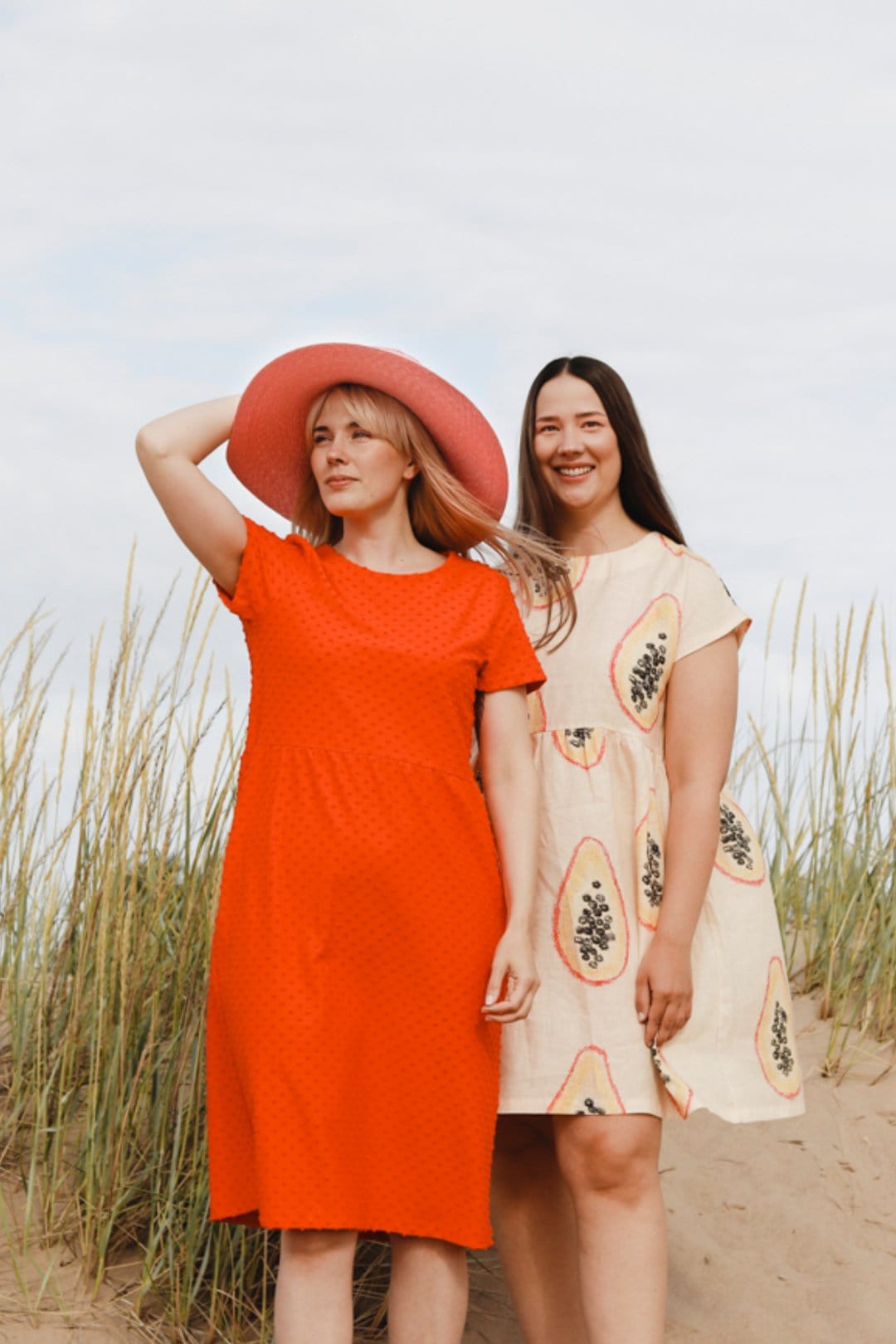 Aarre Colleen Linen Papaya Dress