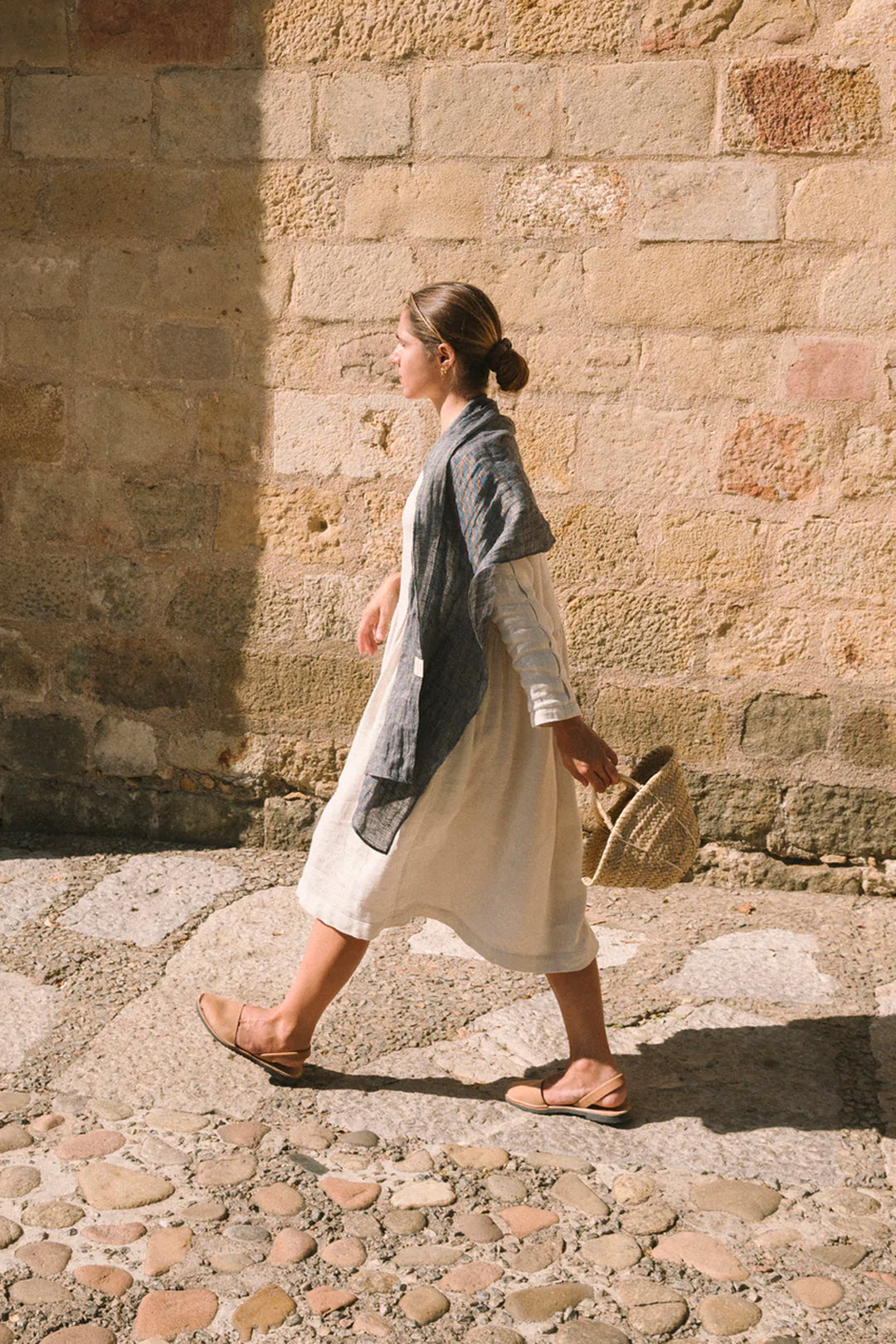 Linen Scarf Chambray