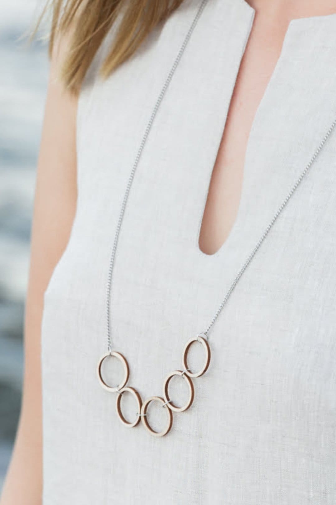 Valona Luna Wood Necklace