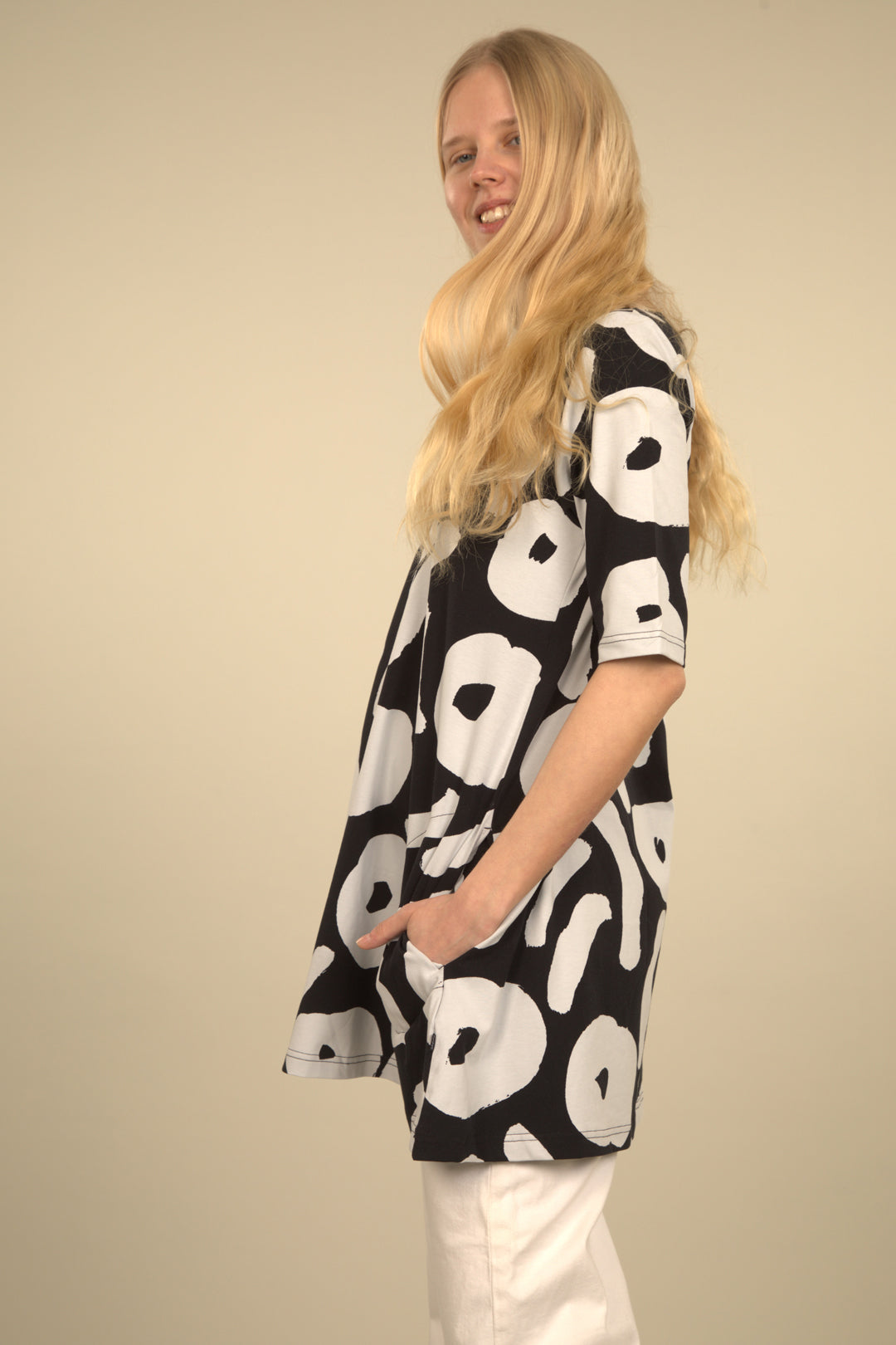 Ratia Pisara Nuppunen Grey/Black Tunic 2/3 Sleeves