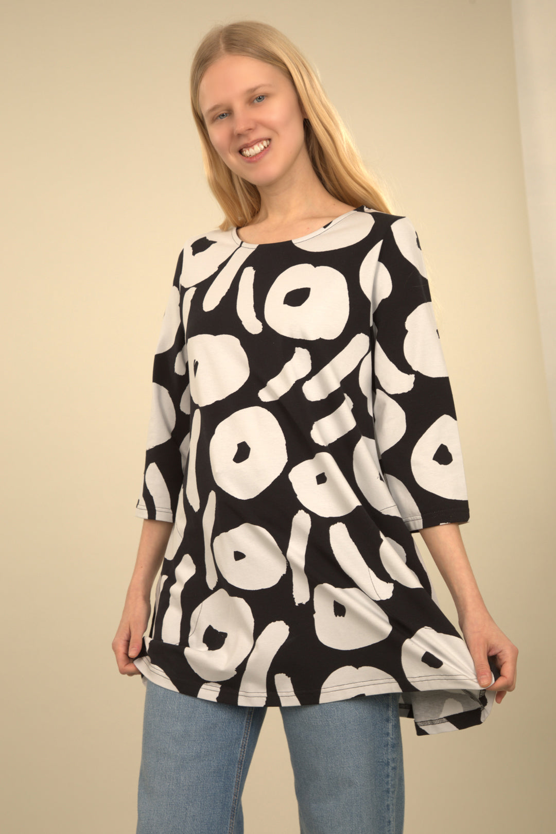 Ratia Pisara Nuppunen Grey/Black Tunic