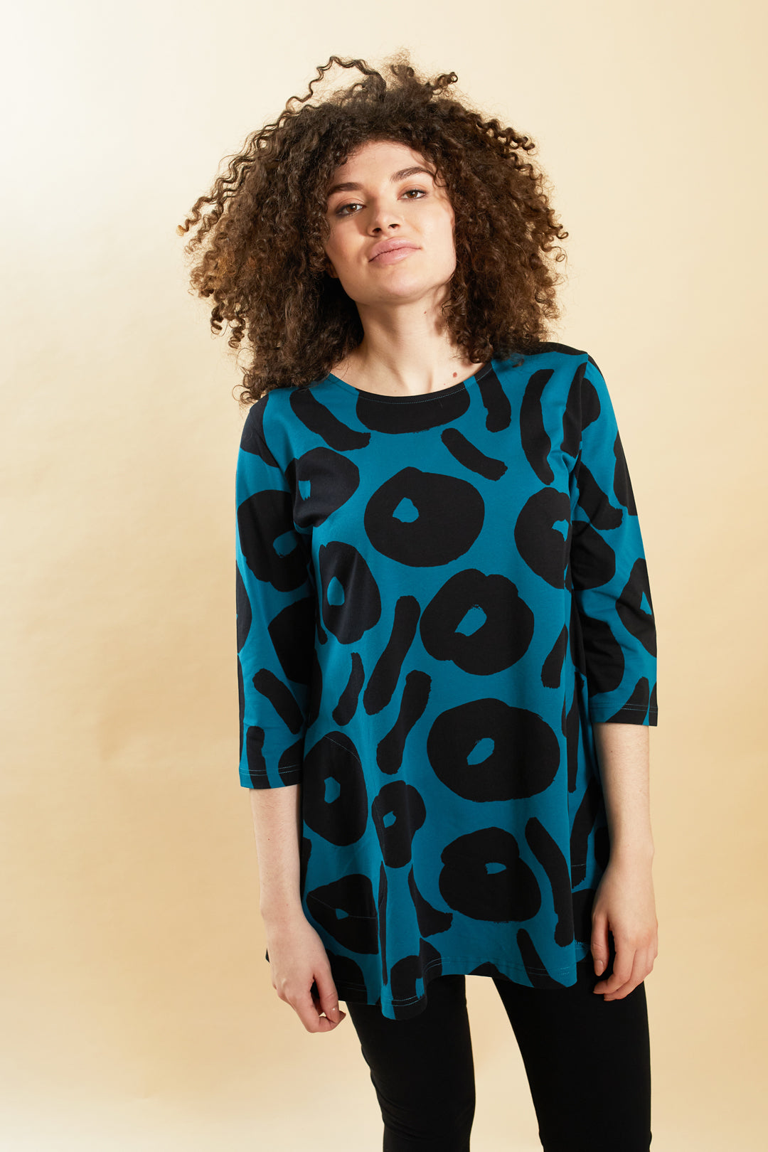 Ratia Pisara Nuppunen Petrol Tunic