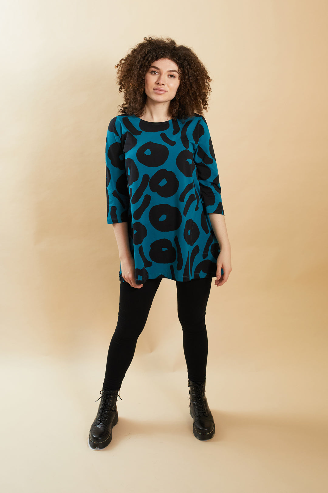 Ratia Pisara Nuppunen Petrol Tunic