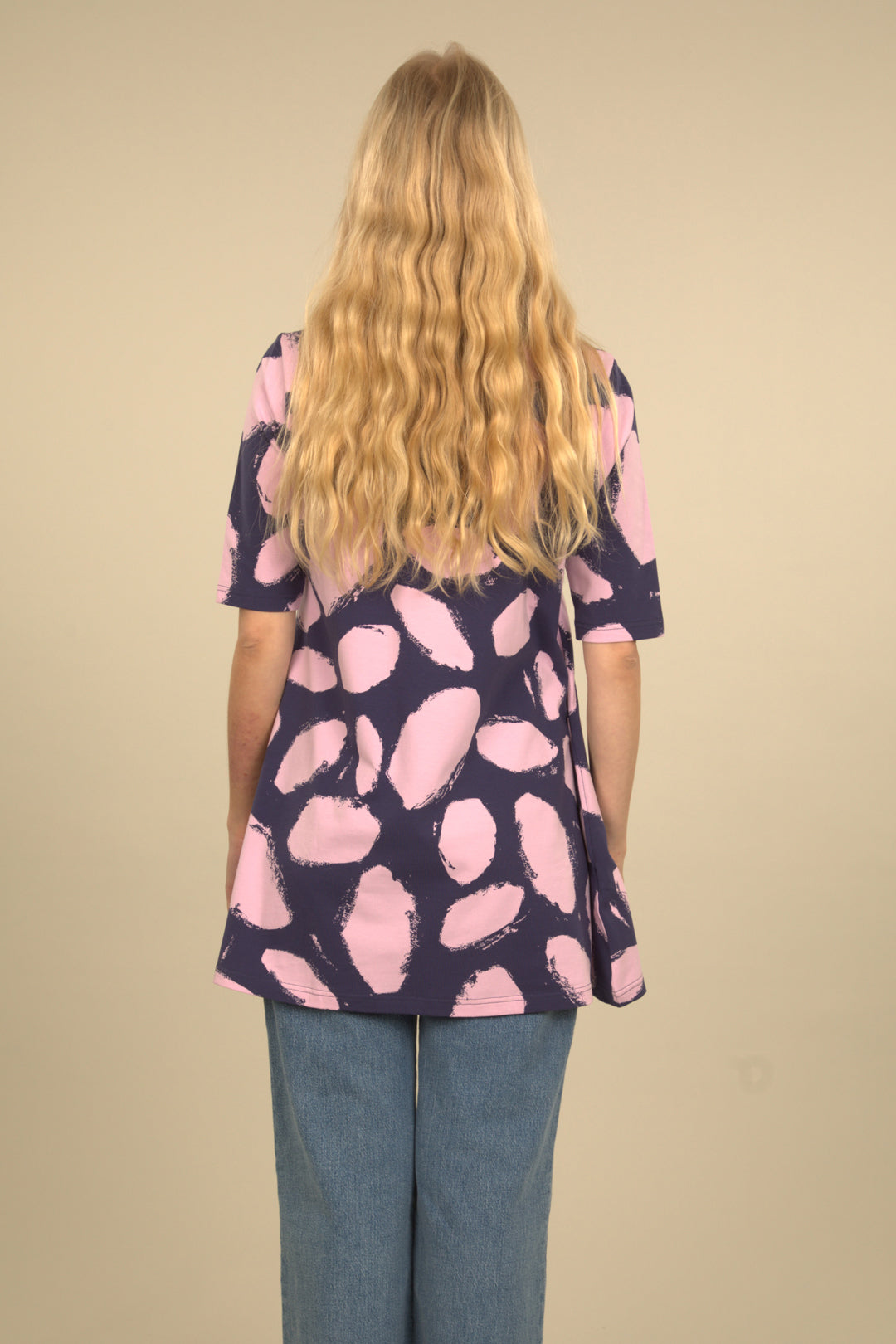 Ratia Pisara Papu Purple Tunic 2/3 Sleeves