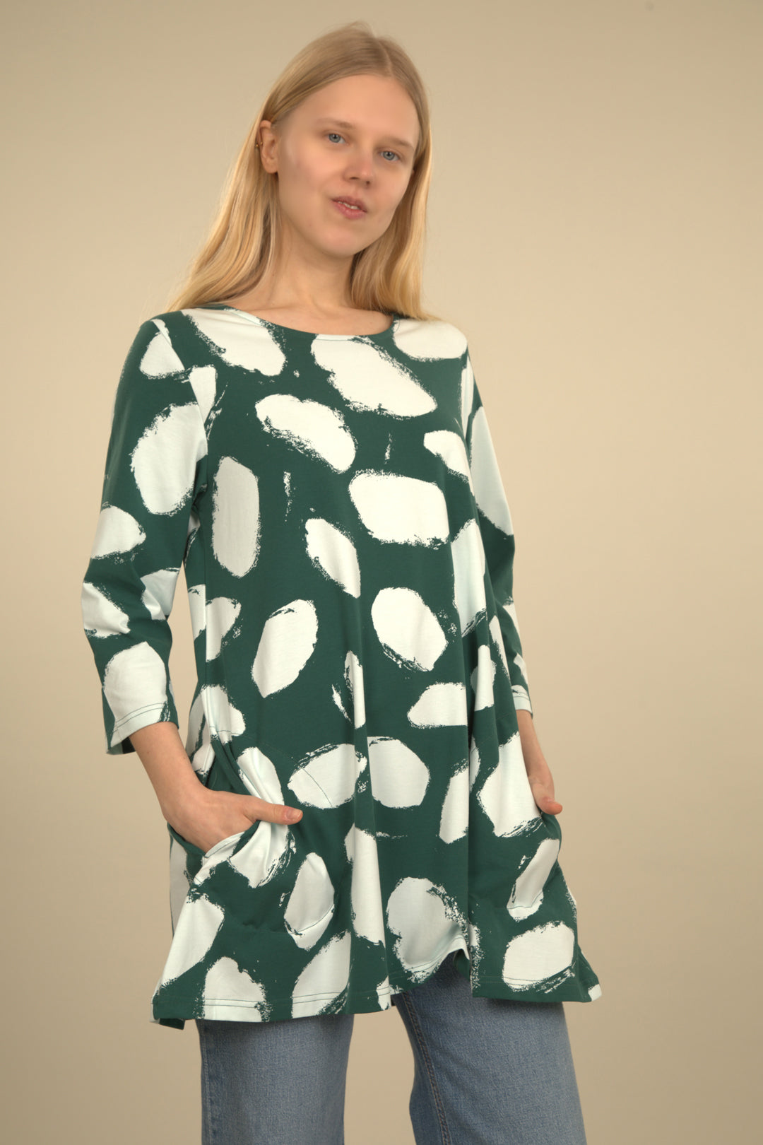 Ratia Pisara Papu Green Tunic