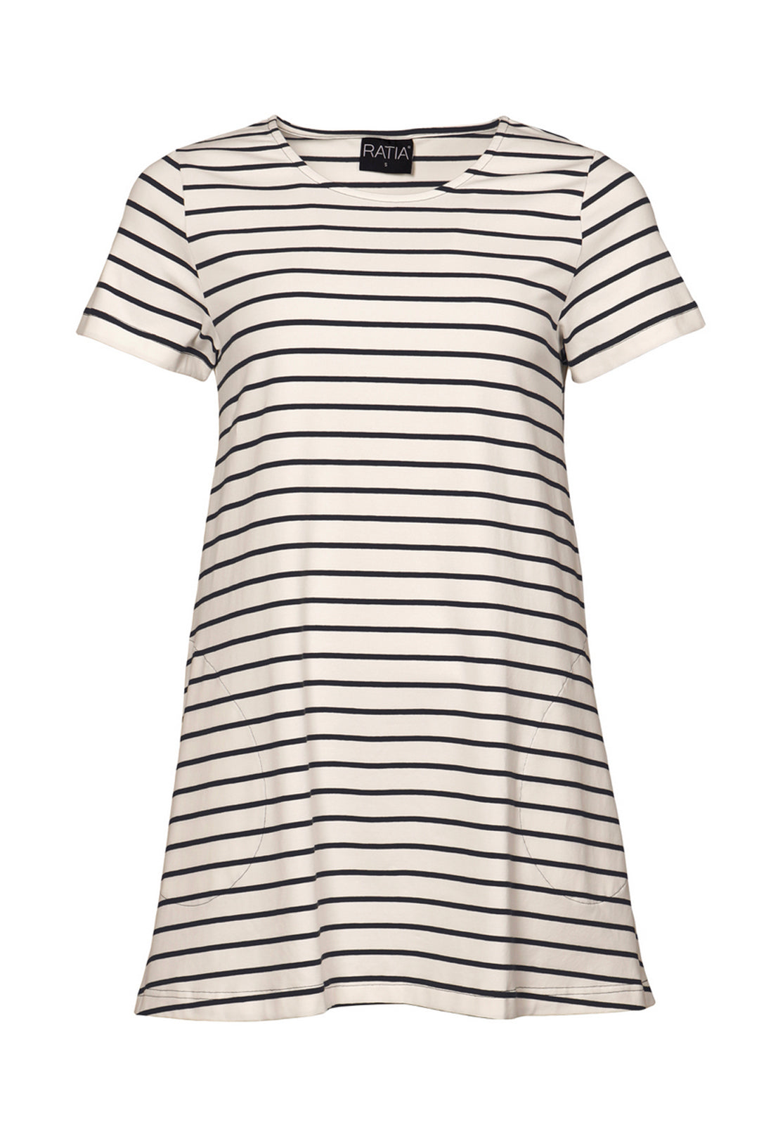 Ratia Pisara Short Sleeve Narrow Stripe Tunic