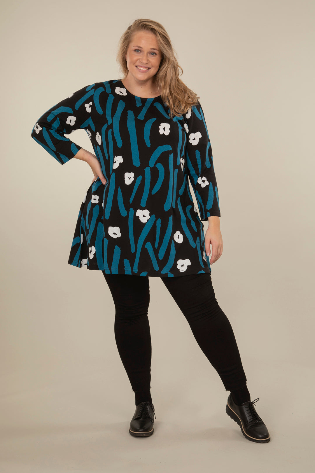 Ratia Pisara Niitty Petrol Tunic