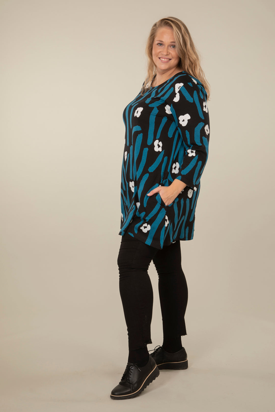 Ratia Pisara Niitty Petrol Tunic