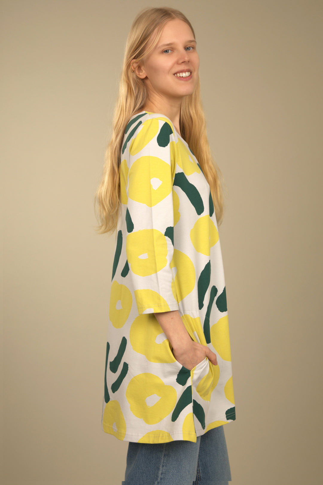 Ratia Pisara Nuppunen Yellow Tunic
