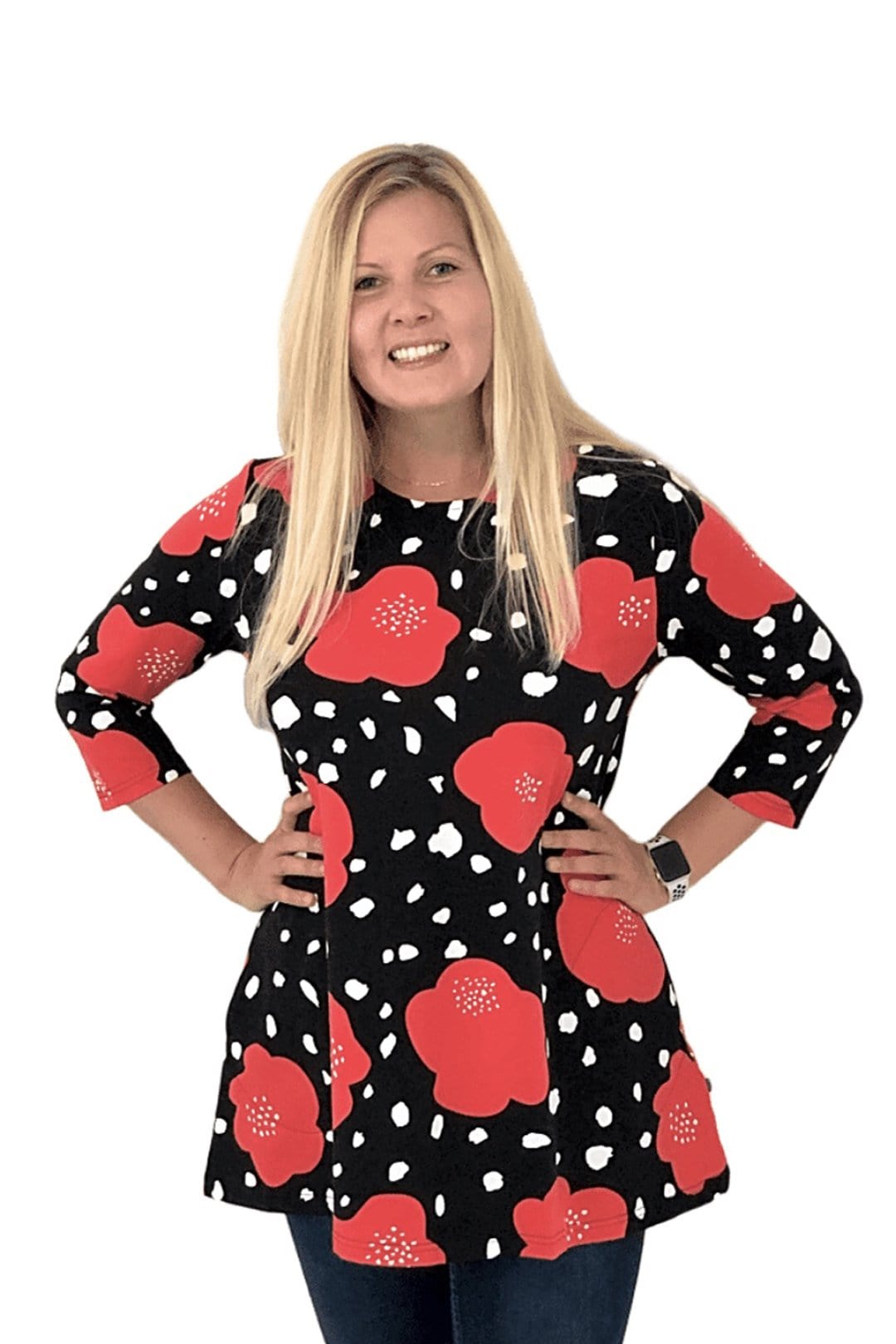 Ratia Pisara Tunic Poppyland Red