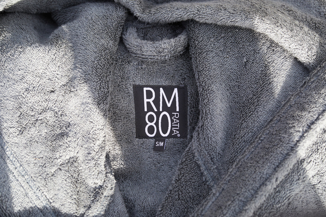 Ratia Unisex Hooded Bathrobe Dark Grey