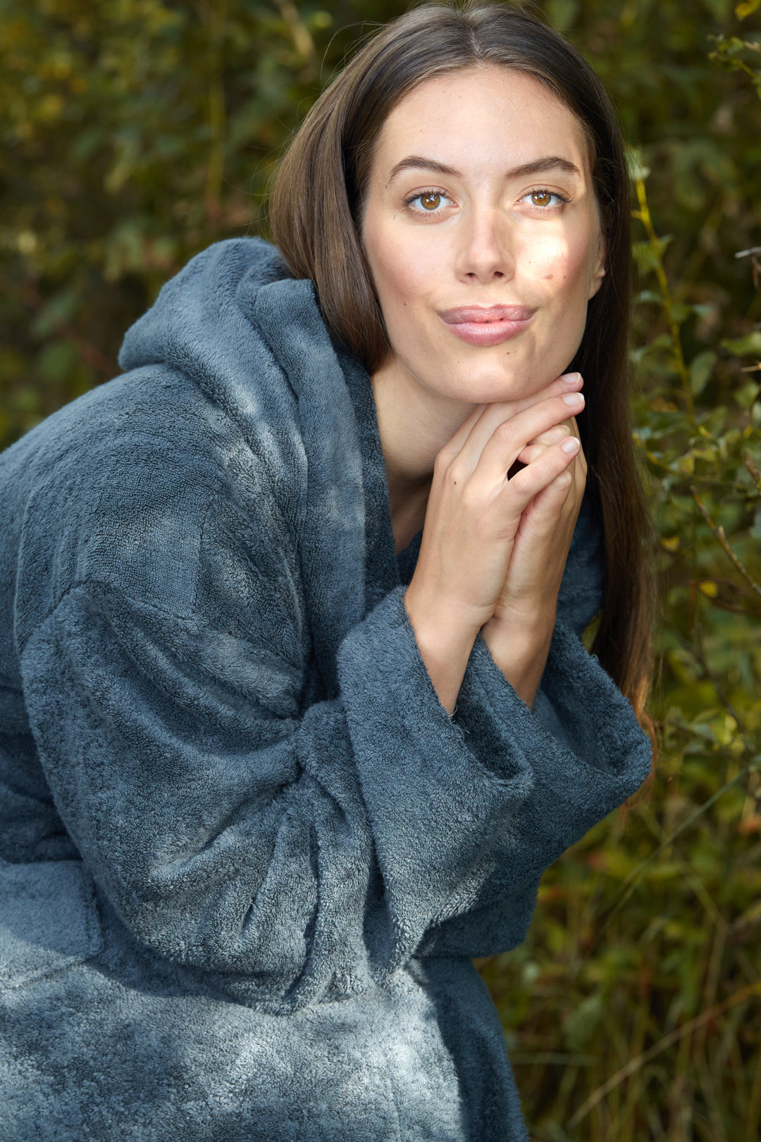 Ratia Unisex Hooded Bathrobe Dark Grey