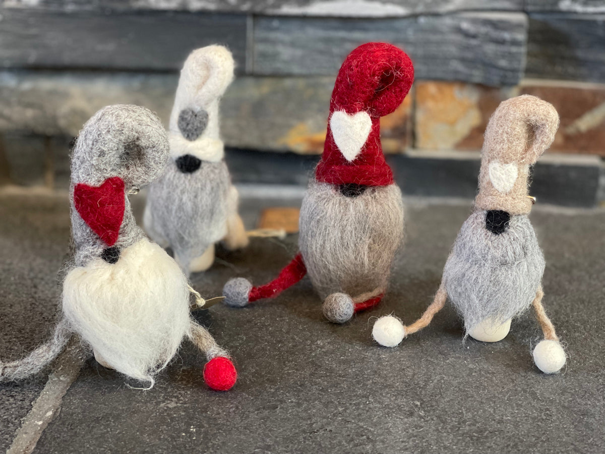 Swedish Boiled Wool Santa Bottle Topper