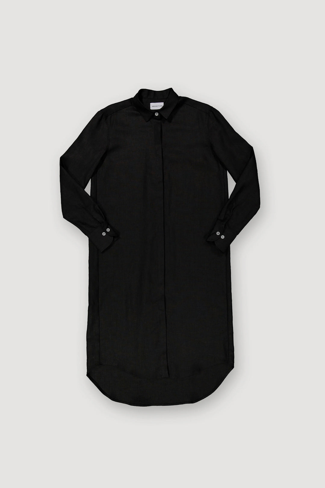 Archetype Shirt Dress Black