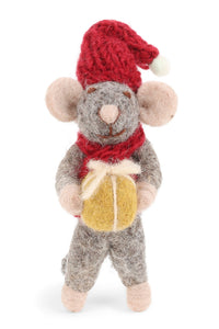 Gry & Sif Grey Mouse with Brown Present