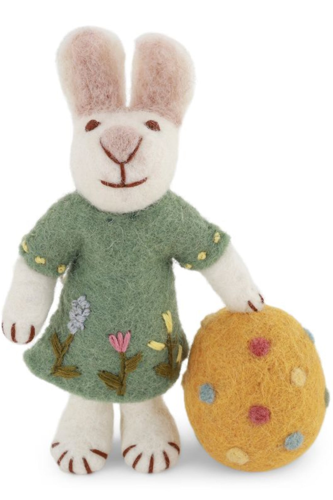 Gry & Sif Small White Bunny with Big Egg