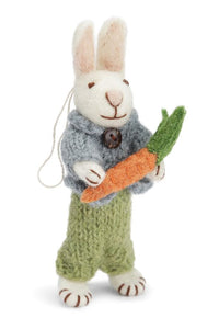 Gry & Sif Small White Bunny with Carrot