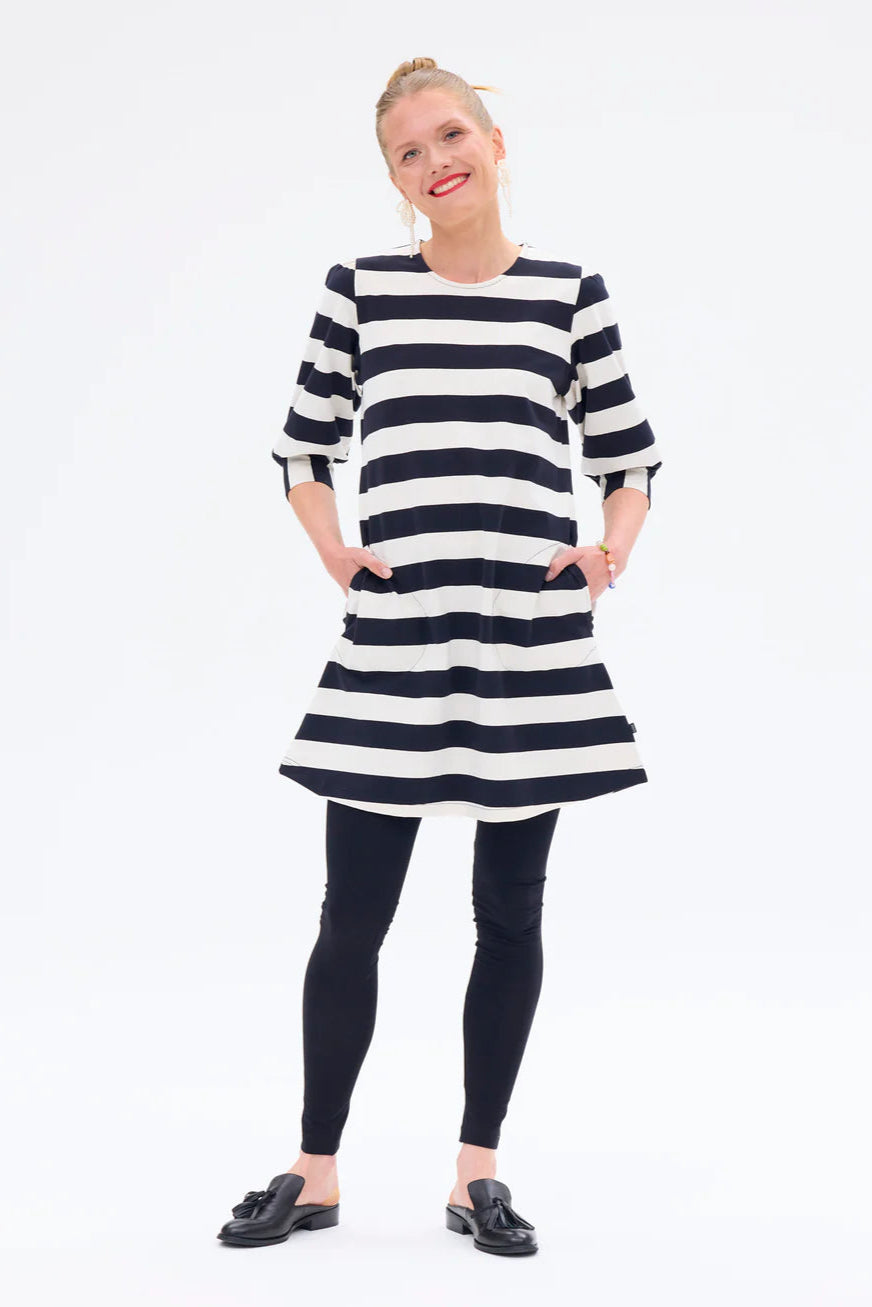 Ratia Fontana Black/White Stripe Tunic