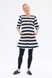 Ratia Fontana Black/White Stripe Tunic