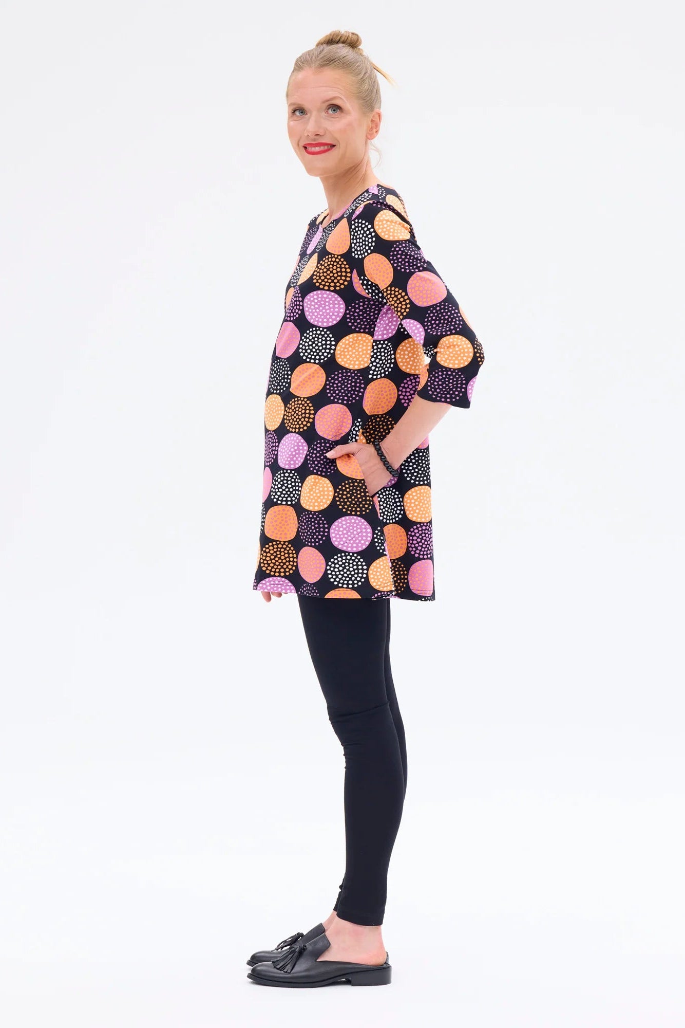 Ratia Pisara Tunic Lumipallo Black Orange