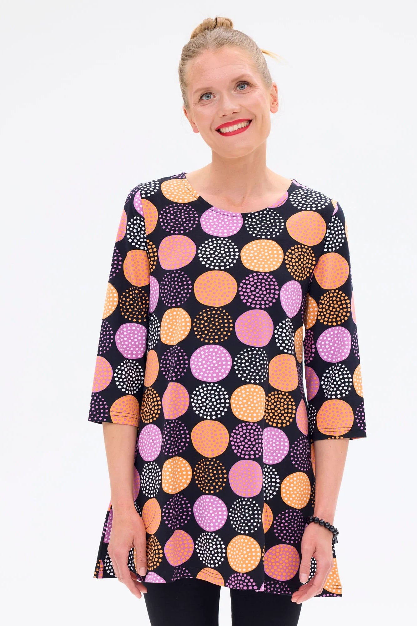 Ratia Pisara Tunic Lumipallo Black Orange